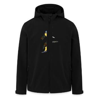 Blaumeise - Recycelte Männer Softshell-Jacke von Stanley/Stella - Schwarz - Vorne - AI Model Male 185 light (185cm)