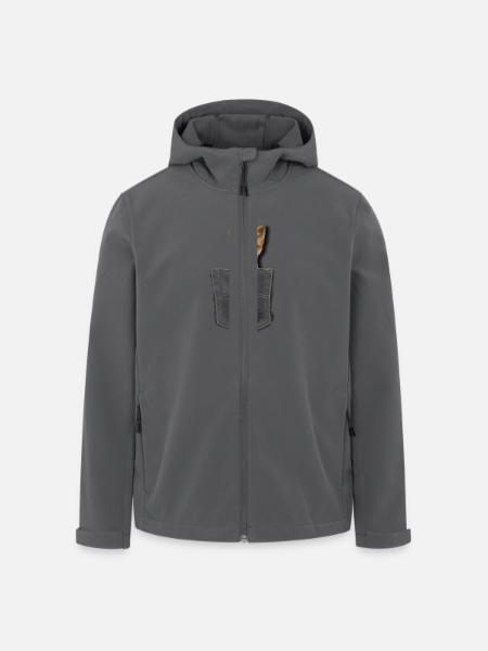 pocket fox by CustomStyle - Men’s Recycled Softshell Jacket by Stanley/Stella - black
