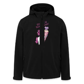 School enrollment Unicorn with sugar cone Back to school - Men’s Recycled Softshell Jacket by Stanley/Stella - black - Front - AI Model Male 185 light (185cm)