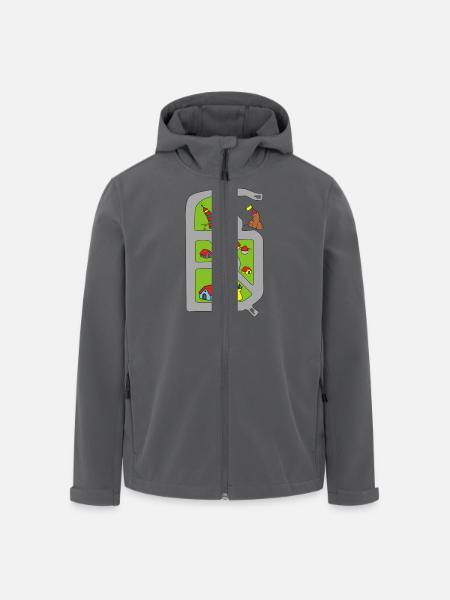 Ainsi les parents reçoivent un massage du dos! - Veste softshell homme en polyester recyclé Stanley/Stella - noir