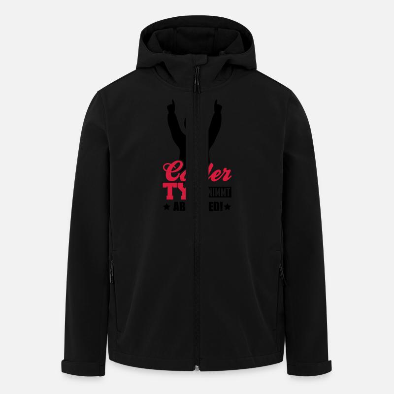 cooler_typ_nimmt_abschied_tj2 - Veste softshell homme en polyester recyclé Stanley/Stella - noir