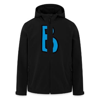 Buchstabe B Comic Cartoon - Recycelte Männer Softshell-Jacke von Stanley/Stella - Schwarz - Vorne - AI Model Male 185 light (185cm)