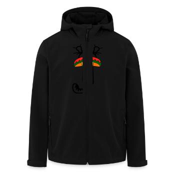 Cinco de Meow-Mayo - Mexico Katze-Lustig-Kind-Baby - Recycelte Männer Softshell-Jacke von Stanley/Stella - Schwarz - Vorne - AI Model Male 185 light (185cm)