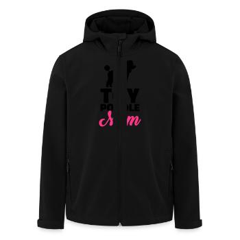 Toy Pudel - Recycelte Männer Softshell-Jacke von Stanley/Stella - Schwarz - Vorne - AI Model Male 185 light (185cm)