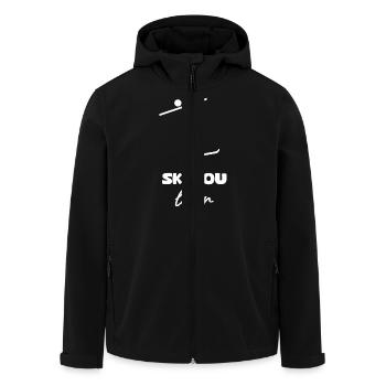 Skiez plus tard - Veste softshell homme en polyester recyclé Stanley/Stella - noir - Devant - AI Model Male 185 light (185cm)