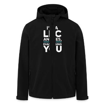 Psychologe Humor: Diagnose inklusive - Recycelte Männer Softshell-Jacke von Stanley/Stella - Schwarz - Vorne - AI Model Male 185 light (185cm)