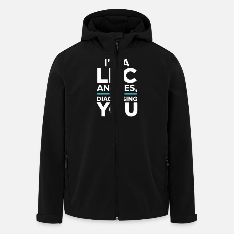 Psychologue Humour : diagnostic inclus - Veste softshell homme en polyester recyclé Stanley/Stella - noir