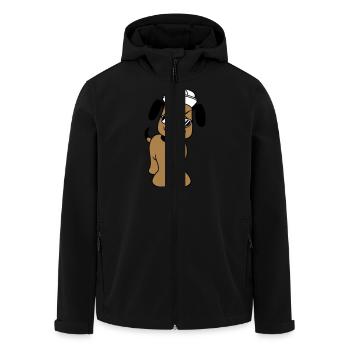DJ Hund Sonnenbrille Teenager Mütze Cappy Cool Guy - Recycelte Männer Softshell-Jacke von Stanley/Stella - Schwarz - Vorne - AI Model Male 185 light (185cm)
