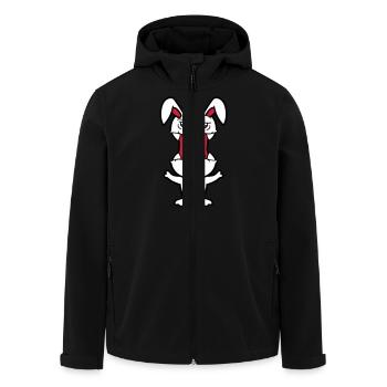 Hase Monster Böse Gefährlich Cool Halloween Horror - Recycelte Männer Softshell-Jacke von Stanley/Stella - Schwarz - Vorne - AI Model Male 185 light (185cm)