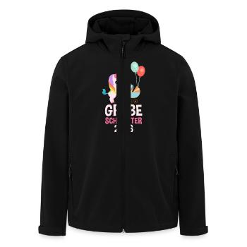 Große Schwester 2026 Süße Einhorn - Recycelte Männer Softshell-Jacke von Stanley/Stella - Schwarz - Vorne - AI Model Male 185 light (185cm)