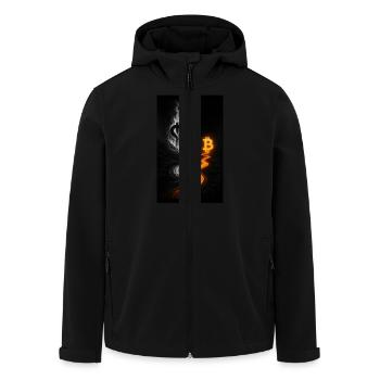 Bitcoin - Disruptif - Veste softshell homme en polyester recyclé Stanley/Stella - noir - Devant - AI Model Male 185 light (185cm)