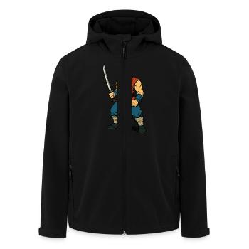 Japan Warrior Samurai - Men’s Recycled Softshell Jacket by Stanley/Stella - black - Front - AI Model Male 185 light (185cm)