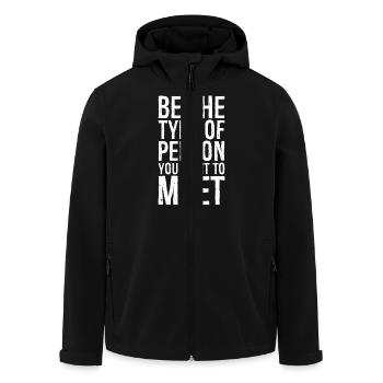 être le type de personne que vous souhaitez rencontrer - Veste softshell homme en polyester recyclé Stanley/Stella - noir - Devant - AI Model Male 185 light (185cm)