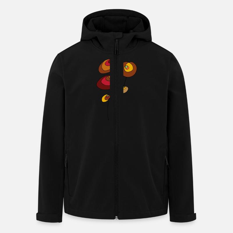 Blumen - Recycelte Männer Softshell-Jacke von Stanley/Stella - Schwarz