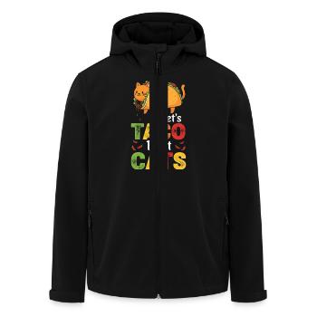 Let’s Taco Bout Cats Catlover - Veste softshell homme en polyester recyclé Stanley/Stella - noir - Devant - AI Model Male 185 light (185cm)