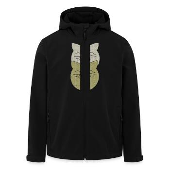 Verspielte Katzenmotive  - Recycelte Männer Softshell-Jacke von Stanley/Stella - Schwarz - Vorne - AI Model Male 185 light (185cm)