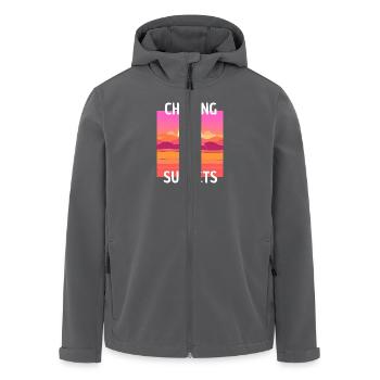 SUNSET DESIGN - Recycelte Männer Softshell-Jacke von Stanley/Stella - Anthrazit - Vorne - AI Model Male 185 light (185cm)