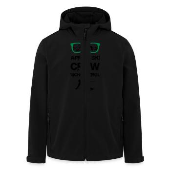 Apres Ski Crew Ischgl - Recycelte Männer Softshell-Jacke von Stanley/Stella - Schwarz - Vorne - AI Model Male 185 light (185cm)