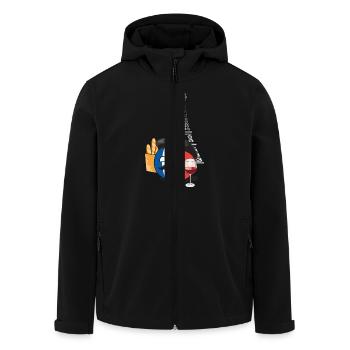 FranceBall I - Recycelte Männer Softshell-Jacke von Stanley/Stella - Schwarz - Vorne - AI Model Male 185 light (185cm)