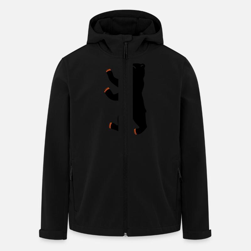 Berliner Bär - Recycelte Männer Softshell-Jacke von Stanley/Stella - Schwarz