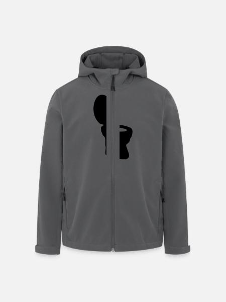 Toilettes bol toilettes Symbole - Veste softshell homme en polyester recyclé Stanley/Stella - noir