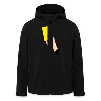 Gelbe Karte - Recycelte Männer Softshell-Jacke von Stanley/Stella - Schwarz - Vorne - AI Model Male 185 light (185cm)