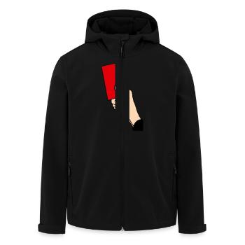 Rote Karte - Recycelte Männer Softshell-Jacke von Stanley/Stella - Schwarz - Vorne - AI Model Male 185 light (185cm)