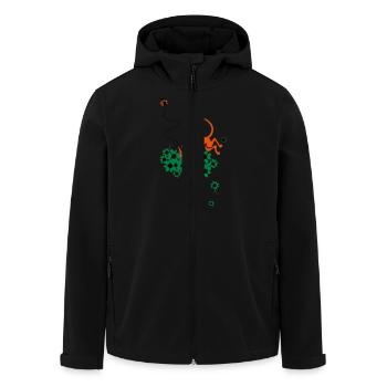 gluck bringer - Men’s Recycled Softshell Jacket by Stanley/Stella - black - Front - AI Model Male 185 light (185cm)