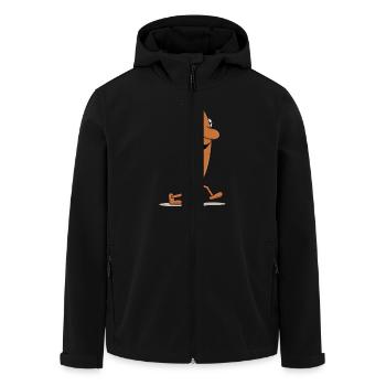 Hot-dog - Veste softshell homme en polyester recyclé Stanley/Stella - noir - Devant - AI Model Male 185 light (185cm)