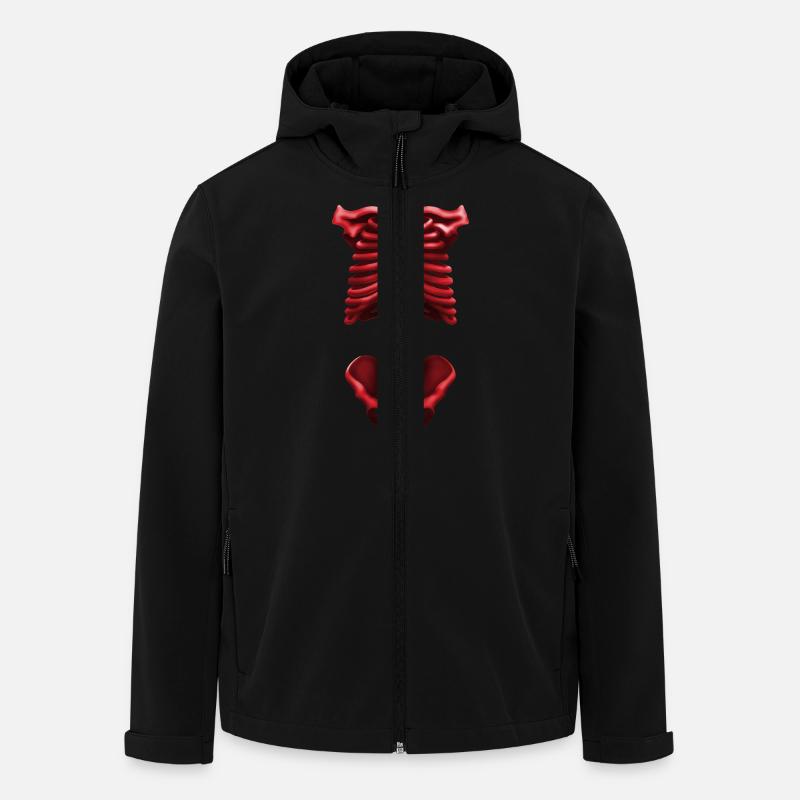 le sang rouge squelette - Veste softshell homme en polyester recyclé Stanley/Stella - noir