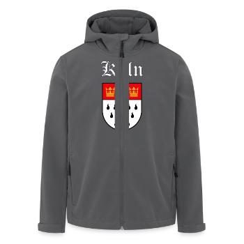 Wappen von Köln mit weißer Schrift - Recycelte Männer Softshell-Jacke von Stanley/Stella - Schwarz - Vorne - AI Model Male 185 light (185cm)