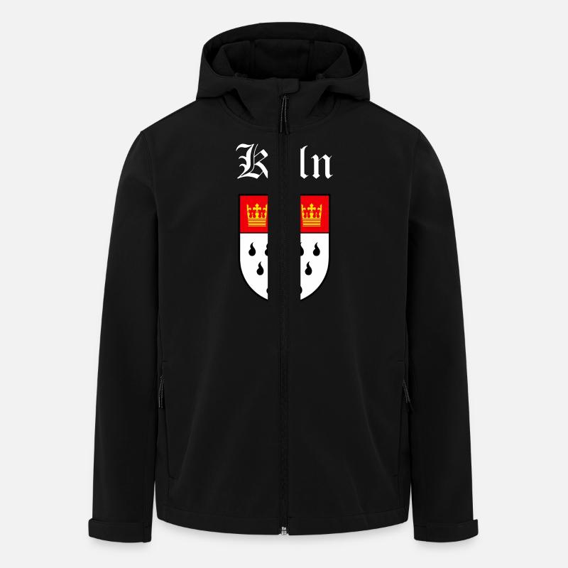 Wappen von Köln mit weißer Schrift - Recycelte Männer Softshell-Jacke von Stanley/Stella - Schwarz