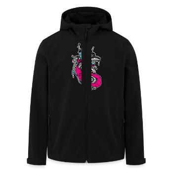 Rad-Herz - Recycelte Männer Softshell-Jacke von Stanley/Stella - Schwarz - Vorne - AI Model Male 185 light (185cm)
