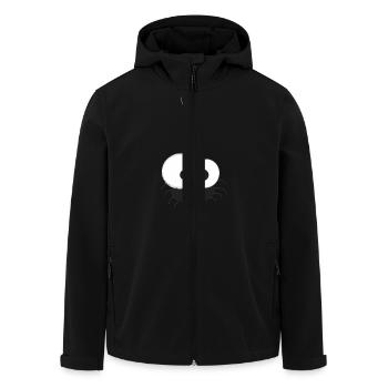 Wietse de spin - Men’s Recycled Softshell Jacket by Stanley/Stella - black - Front - AI Model Male 185 light (185cm)
