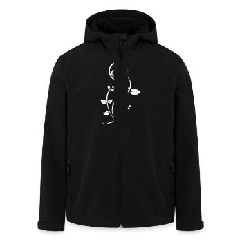 fleur bretonne - Veste softshell homme en polyester recyclé Stanley/Stella - noir - Devant - AI Model Male 185 light (185cm)