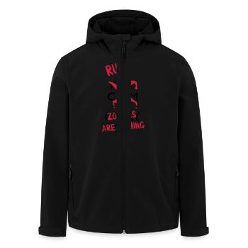 Run zombies - Veste softshell homme en polyester recyclé Stanley/Stella - noir - Devant - AI Model Male 185 light (185cm)