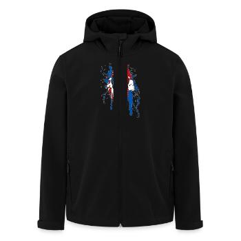 France skull 03 - Veste softshell homme en polyester recyclé Stanley/Stella - noir - Devant - AI Model Male 185 light (185cm)