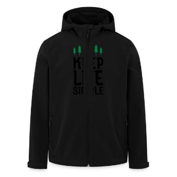 Keep Life Simple - Veste softshell homme en polyester recyclé Stanley/Stella - noir - Devant - AI Model Male 185 light (185cm)