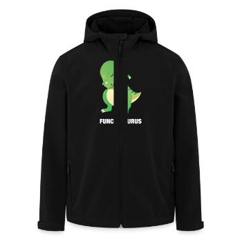 Funclesaurus Rex | Cool Fun Uncle Design - Recycelte Männer Softshell-Jacke von Stanley/Stella - Schwarz - Vorne - AI Model Male 185 light (185cm)