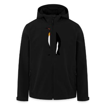 penguin - Men’s Recycled Softshell Jacket by Stanley/Stella - black - Front - AI Model Male 185 light (185cm)
