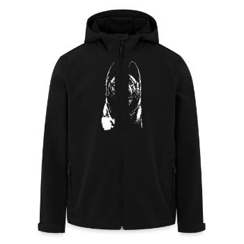 AMERICAN AKITA Hund Hunde Portrait Wilsigns - Recycelte Männer Softshell-Jacke von Stanley/Stella - Schwarz - Vorne - AI Model Male 185 light (185cm)
