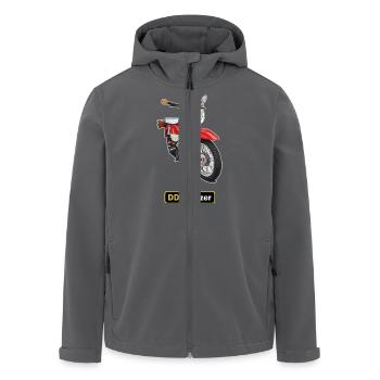 Étoile (rouge) // Illustration - Veste softshell homme en polyester recyclé Stanley/Stella - noir - Devant - AI Model Male 185 light (185cm)