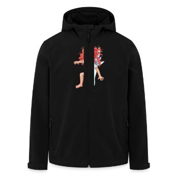 Elven Spell - Men’s Recycled Softshell Jacket by Stanley/Stella - black - Front - AI Model Male 185 light (185cm)