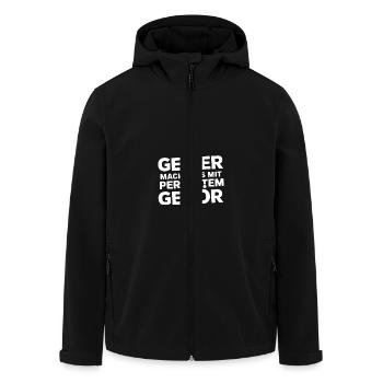Musiker Geigen Spieler Geiger Violine Violinist - Recycelte Männer Softshell-Jacke von Stanley/Stella - Schwarz - Vorne - AI Model Male 185 light (185cm)