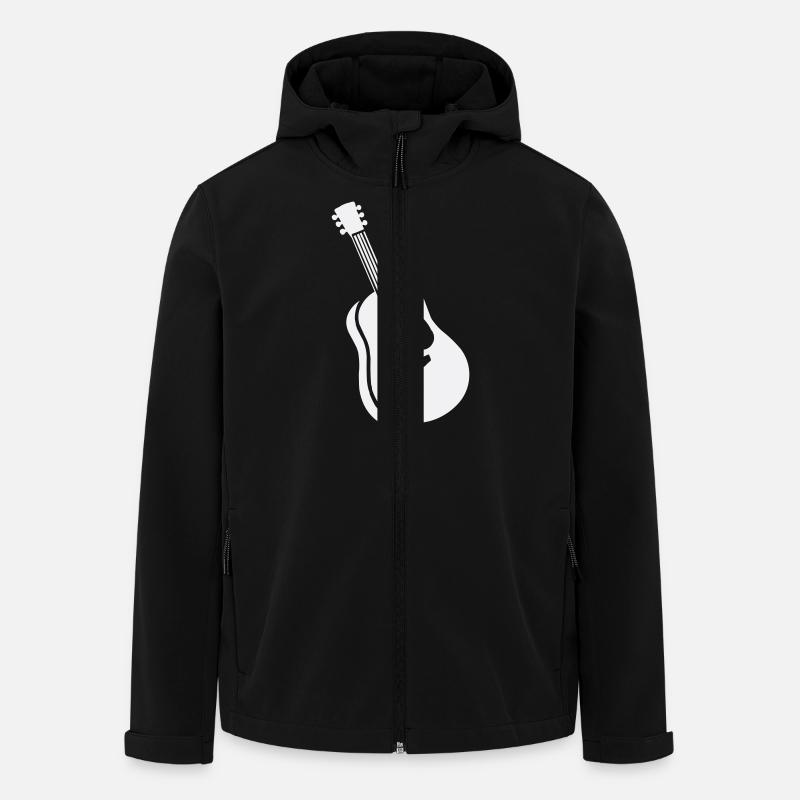 guitar - Men’s Recycled Softshell Jacket by Stanley/Stella - black