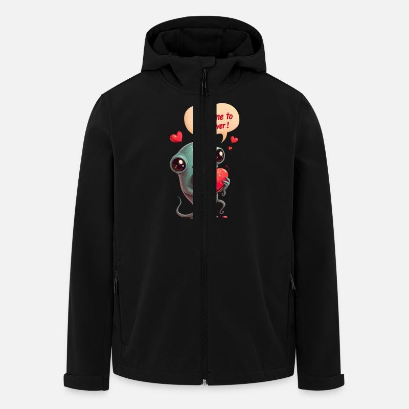 L’amour cosmique pour la Saint-Valentin - Veste softshell homme en polyester recyclé Stanley/Stella - noir