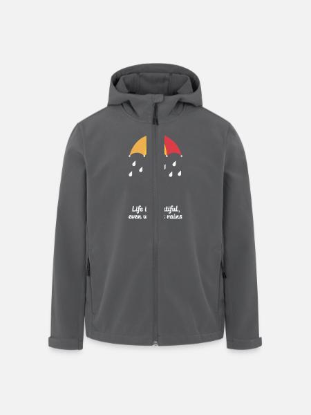 RAIN LIFE IS BEAUTIFUL - Men’s Recycled Softshell Jacket by Stanley/Stella - black