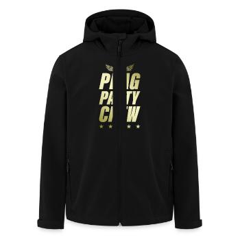 Prag Party Crew Gold - Recycelte Männer Softshell-Jacke von Stanley/Stella - Schwarz - Vorne - AI Model Male 185 light (185cm)