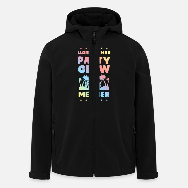 Lloret De Mar Party Crew - Veste softshell homme en polyester recyclé Stanley/Stella - noir