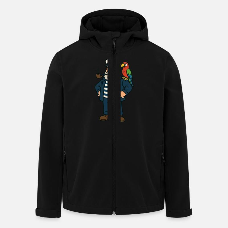 Sailor Comic - Men’s Recycled Softshell Jacket by Stanley/Stella - black